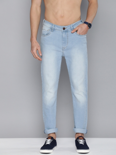 

HERE&NOW Men Blue Skinny Fit Low-Rise Low Distress Stretchable Jeans