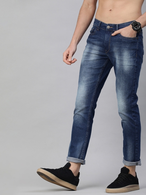 

HERE&NOW Men Blue Slim Fit Mid-Rise Clean Look Stretchable Jeans