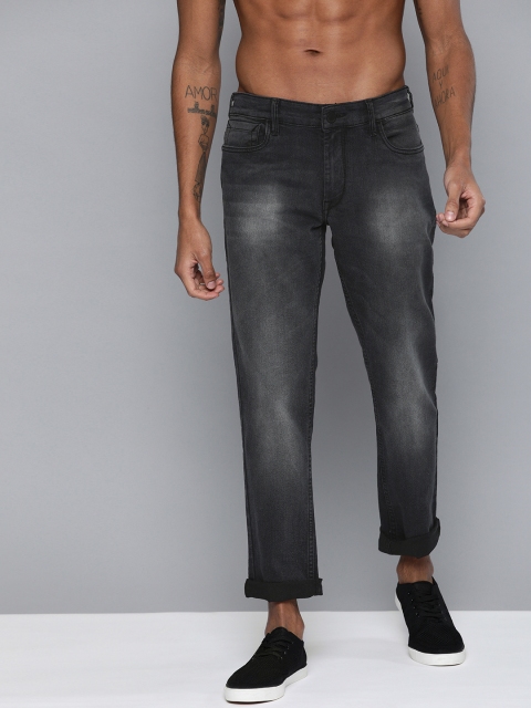 

HERE&NOW Men Grey Slim Fit Mid-Rise Clean Look Stretchable Jeans