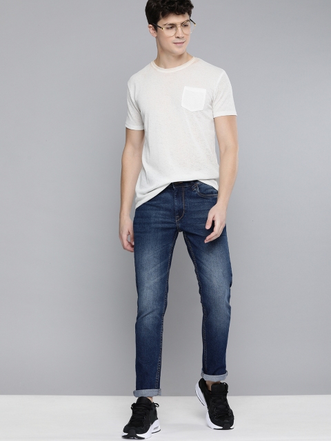 

HERE&NOW Men Blue Slim Fit Mid-Rise Clean Look Stretchable Jeans