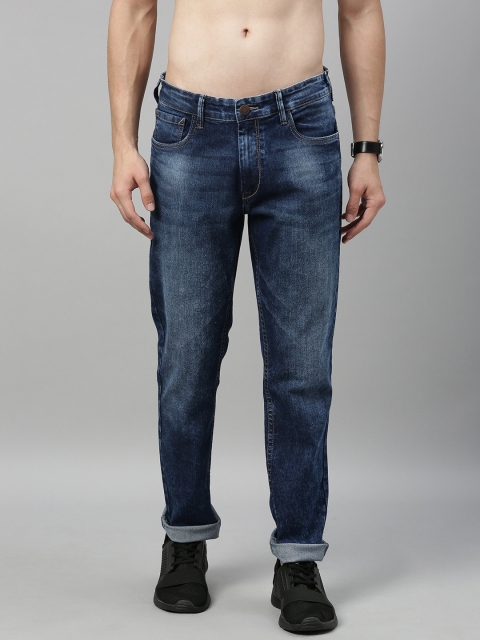 

HERE&NOW Men Blue Regular Fit Low-Rise Clean Look Stretchable Jeans