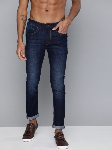 

HERE&NOW Men Blue Skinny Fit Mid-Rise Clean Look Stretchable Jeans