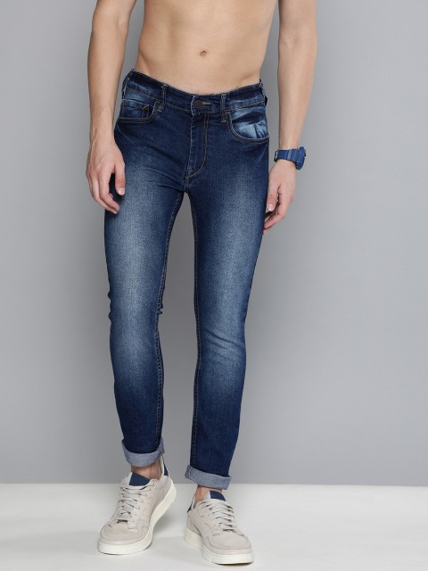

HERE&NOW Men Blue Skinny Fit Mid-Rise Clean Look Stretchable Jeans