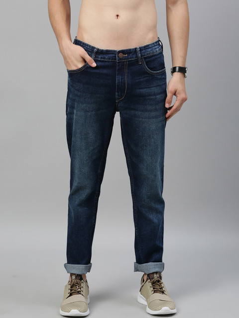

HERE&NOW Men Blue Slim Fit Mid-Rise Clean Look Stretchable Jeans