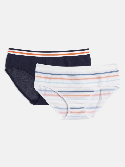 

Marks & Spencer Girls Pack of 2 Basic Briefs, Navy blue