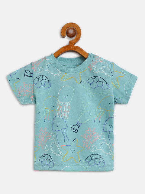 

Marks & Spencer Girls Blue Tortoise Print Round Neck T-shirt