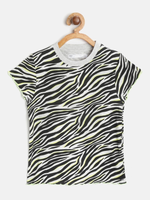 

Marks & Spencer Girls Grey & Black Zebra Print Top