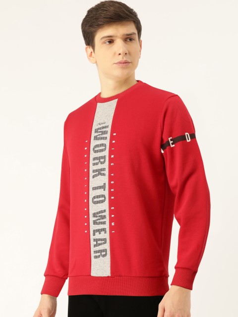 

Monte Carlo Men Red & Grey Printed Sweatshirt