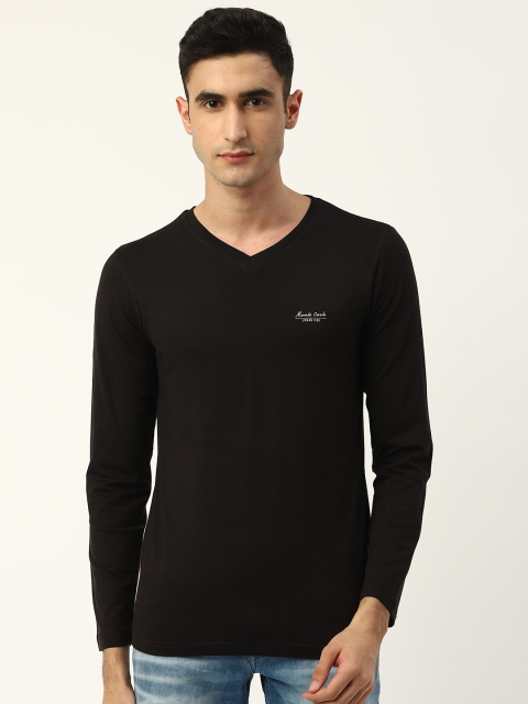 

Monte Carlo Men Black Solid Round Neck T-shirt