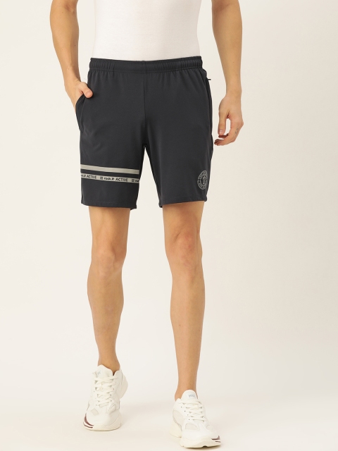 

Monte Carlo Men Navy Blue Solid Regular Fit Sports Shorts