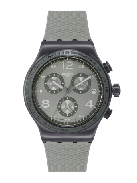 

Swatch Men Olive Green Swiss Made Chronograph Water Resistant Watch YVM404