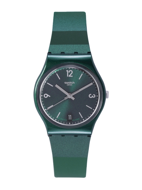 

Swatch Unisex Teal Green Swiss Made Analogue Watch GG408