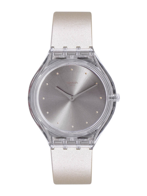 

Swatch Unisex Grey Swiss Made Analogue Watch SVOK109, Silver