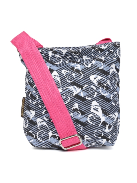 

Kanvas Katha Blue & Black Printed Sling Bag