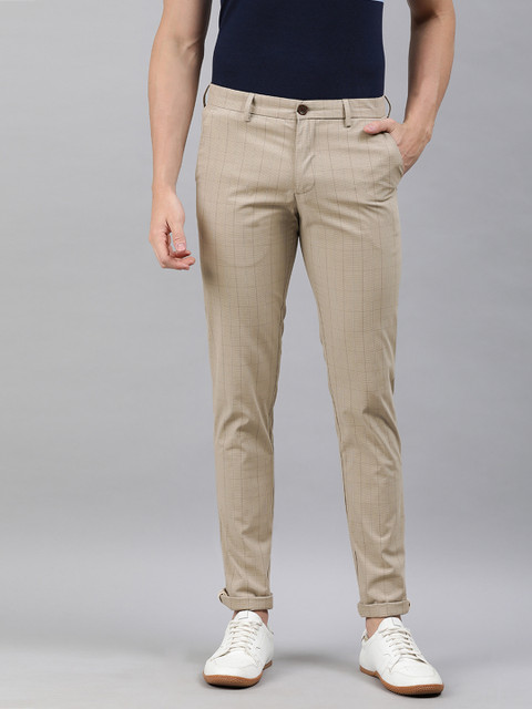 

Louis Philippe Sport Men Brown Slim Fit Checked Regular Trousers