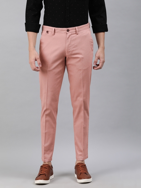 

Louis Philippe Sport Men Pink Slim Fit Self Design Regular Trousers