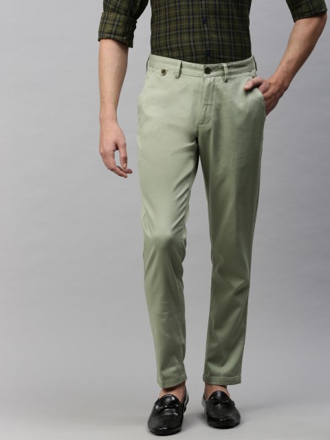 

Louis Philippe Sport Men Olive Green Slim Fit Solid Regular Trousers