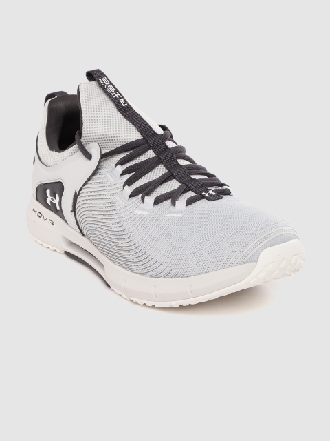 

UNDER ARMOUR Men Grey & Black HOVR Rise 2 Woven Design Training Shoes