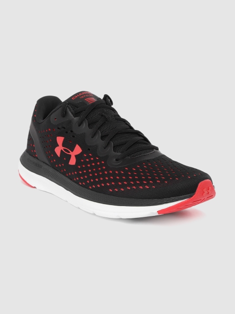 

UNDER ARMOUR Men Black & Orange Woven Design Charged Impulse Running Shoes