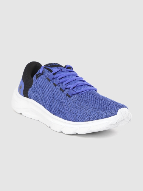 

UNDER ARMOUR Men Blue & Black Woven Design Phade RN Running Shoes