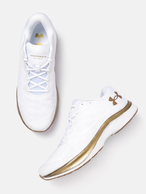 

UNDER ARMOUR Men White Charged Bandit 6 Woven Design Running Shoes