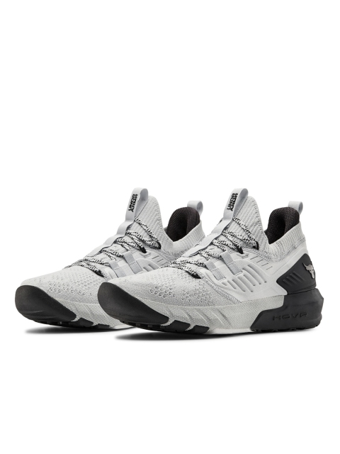 

UNDER ARMOUR Men Grey Woven Design UA Project Rock 3 Training Shoes