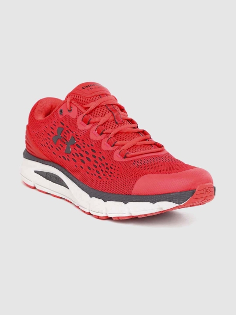 

UNDER ARMOUR Men Red & Aubergine Woven Design Charged Intake 4 Running Shoes