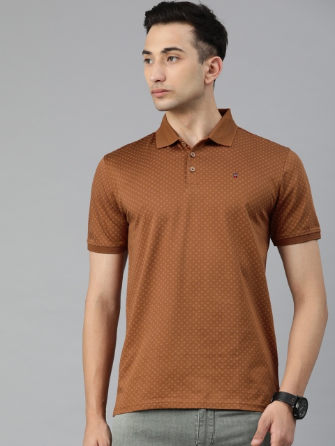 

Louis Philippe Sport Men Brown Printed Polo Collar T-shirt