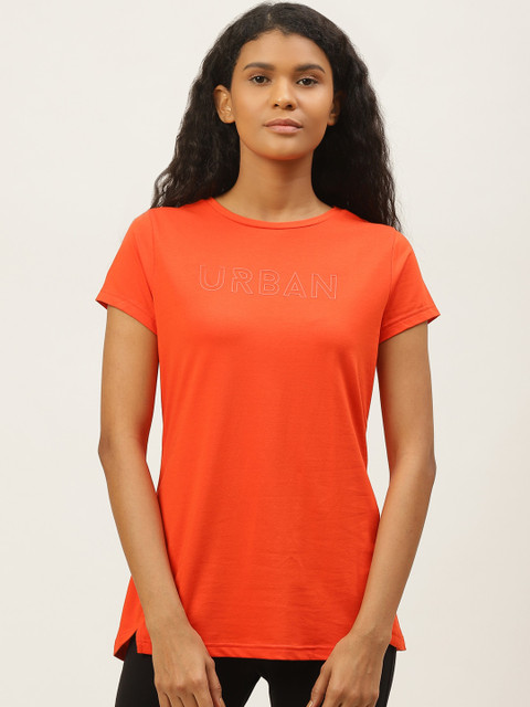 

Sweet Dreams Women Orange Solid Round Neck T-shirt
