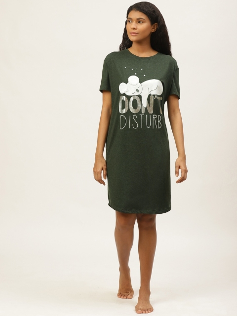 

Sweet Dreams Olive Green & White Koala Bear Print Nightdress