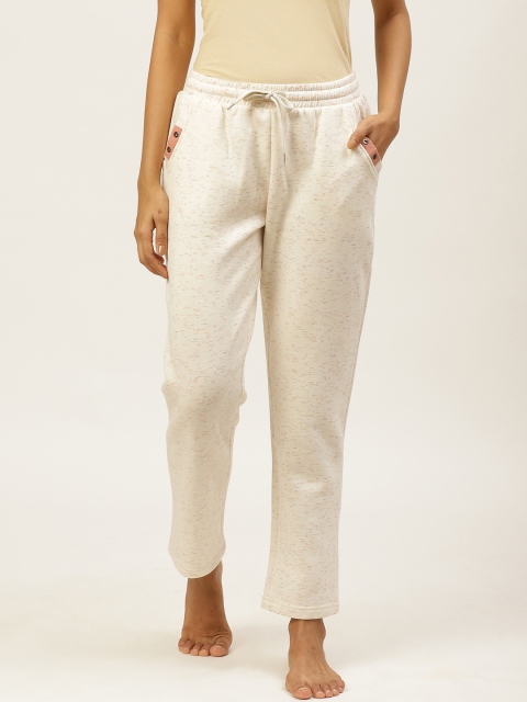 

Sweet Dreams Women Cream-Coloured Self Design Lounge Pants