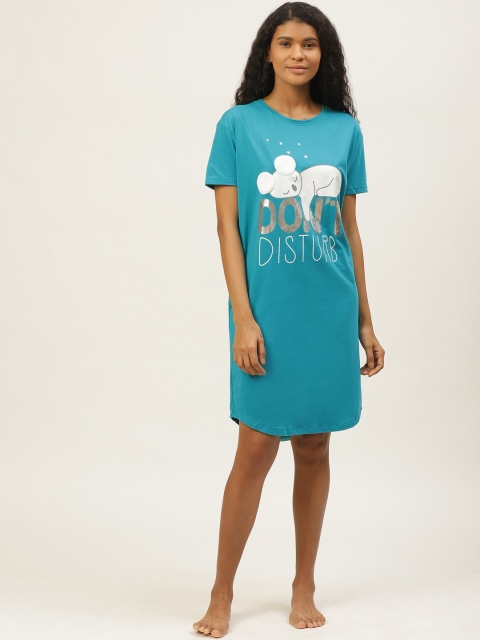 

Sweet Dreams Blue & White Printed Koala Bear Print Nightdress