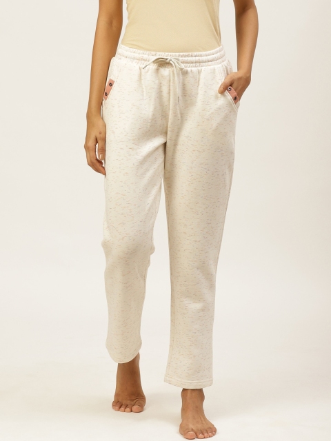 

Sweet Dreams Women Cream-Coloured Melange Effect Lounge Pants