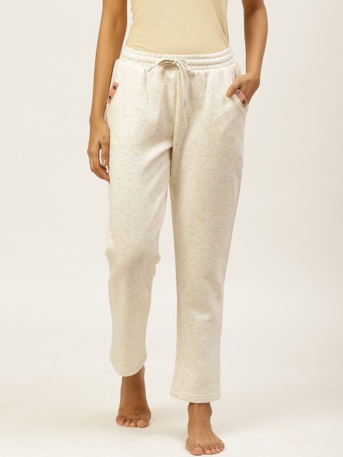 

Sweet Dreams Women Cream-Coloured Melange Effect Lounge Pants