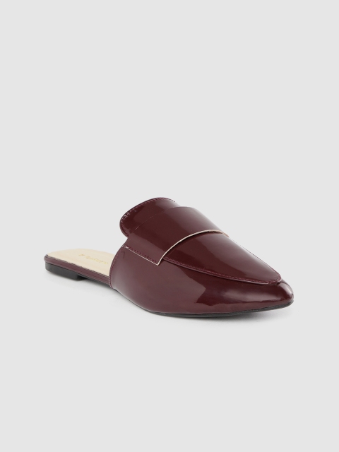 

Van Heusen Woman Burgundy Solid Mules