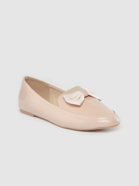 

Van Heusen Woman Peach-Coloured Solid Ballerinas with Bow Detail