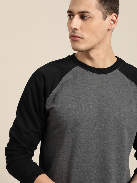 

INVICTUS Men Charcoal Grey Solid Sweatshirt