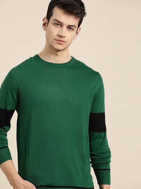 

INVICTUS Men Green Solid Pullover Sweater