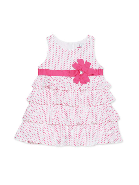 

YOUNG BIRDS Girls Pink Printed A-Line Dress