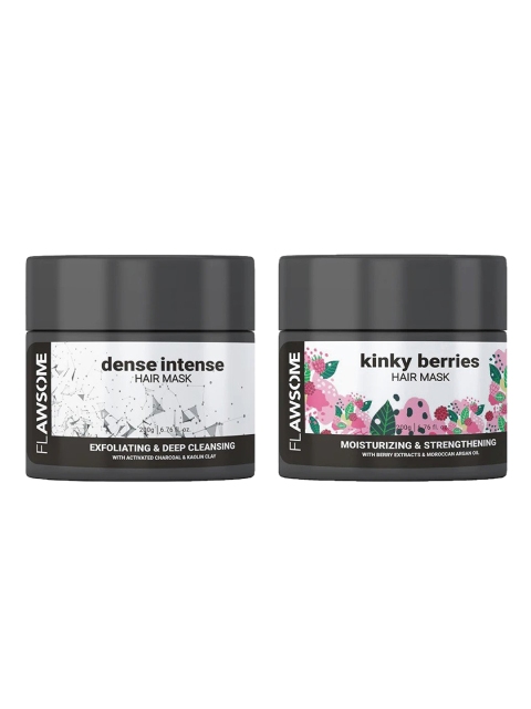 

Flawsome Unisex Kinky Clean Curls Duo Hair Mask, Pink