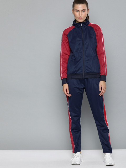 

HRX by Hrithik Roshan Women Navy Blue Solid Regular Fit Rapid-Dry Lifestyle Tracksuit