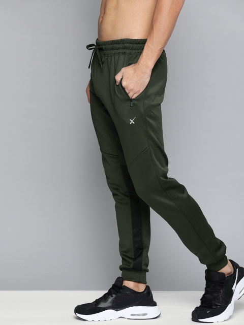 

HRX by Hrithik Roshan Men Olive Solid Slim Fit Training Track Pants