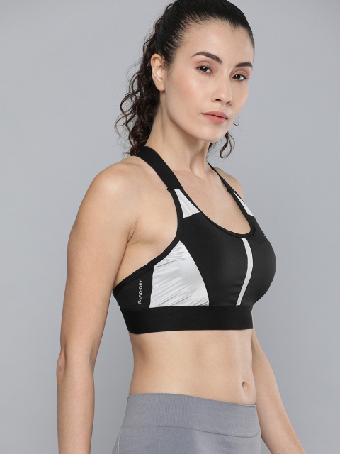 

HRX by Hrithik Roshan Women Black Solid Rapid-Dry Training Sports Bra
