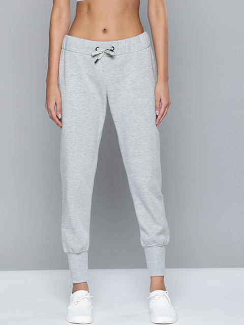 

HRX by Hrithik Roshan Women Grey Solid Slim Fit Running Cropped Track Pants