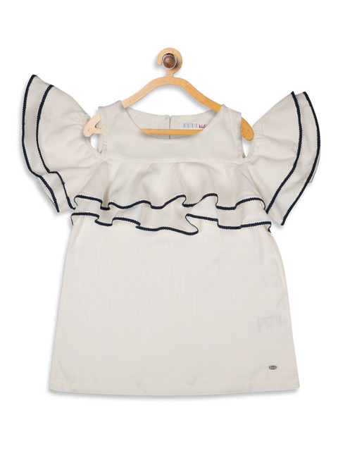 

ELLE Girls Off-White Solid Top