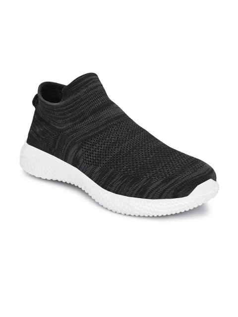 

Big Fox Men Black Woven Design Slip-On Sneakers