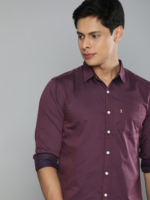 

Levis Burgundy Pure Cotton Casual Shirt