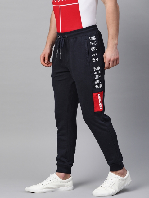 

Ducati Men Navy Blue Solid Knitted Joggers