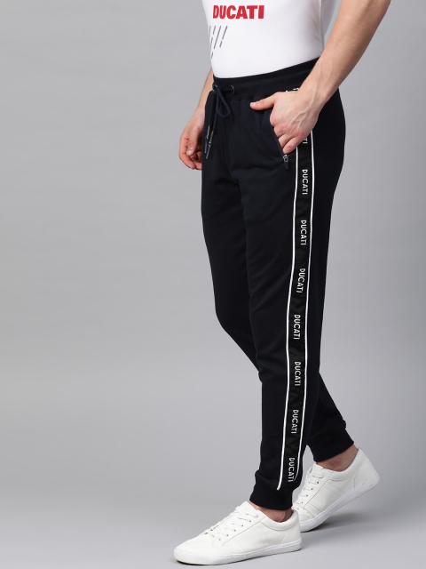 

Ducati Men Navy Blue Solid Knitted Joggers