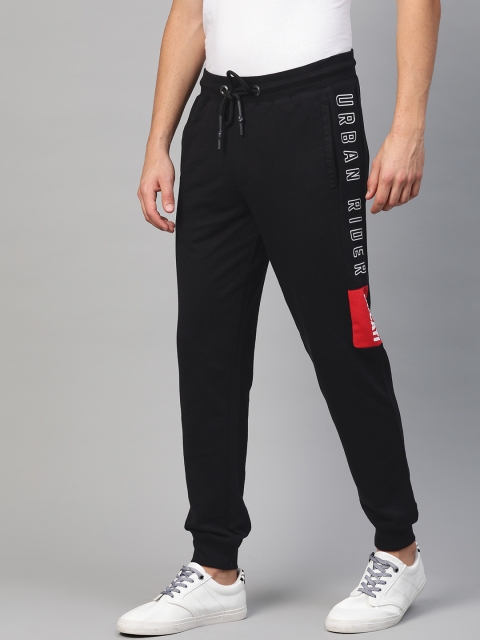 

Ducati Men Black Printed Detail Joggers